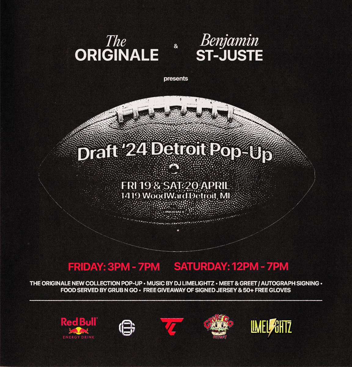 If you’re in the Detroit area this weekend pull up on us. We’re serving food/drinks, handing out free football gloves & free giveaways with a value of $3000 +🔥 #TheOriginale