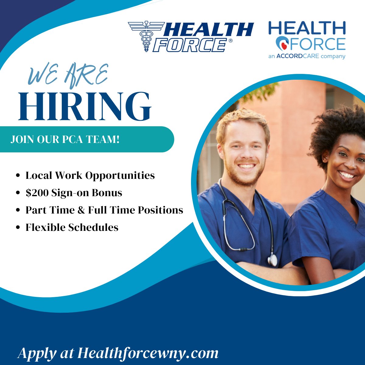 Join Health Force Western NY! Calling all #PCAs committed to exceptional care. Apply now to help assist with tasks of daily living! Make a meaningful impact – join us today! #CaregiverJobs #NiagaraJobs #JoinOurTeam #HiringCaregivers