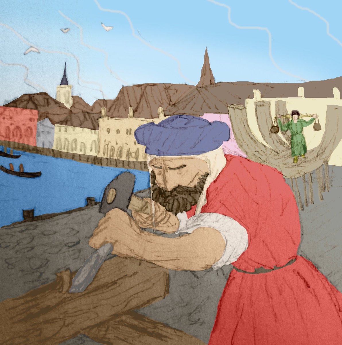 bjorn_brother's tweet photo. Series for this Project. Innocent III calls the fourth crusade. Venetians lost a year of trade building the fleet. Fewer troops than expected arrive, not enough to cover the cost of the ships. The Venetians strongarm the crusaders into doing their bidding. They set sail for Zara https://t.co/i5sdVJiOBs