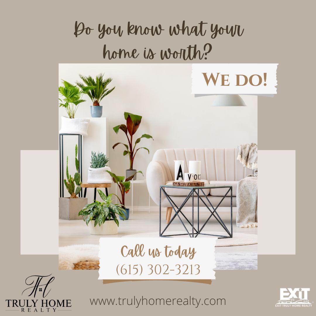 Call EXIT Truly Home Realty today!
(615) 302-3213

#TennesseeRealtor #EXITTrulyHomeRealty #realestate #realtor #nashvilletn #nashvegas #exit #exitrealty #homesforsale #sellmyhome #househunting #dreamhome #newhome #realestateagent #forsale #property #home