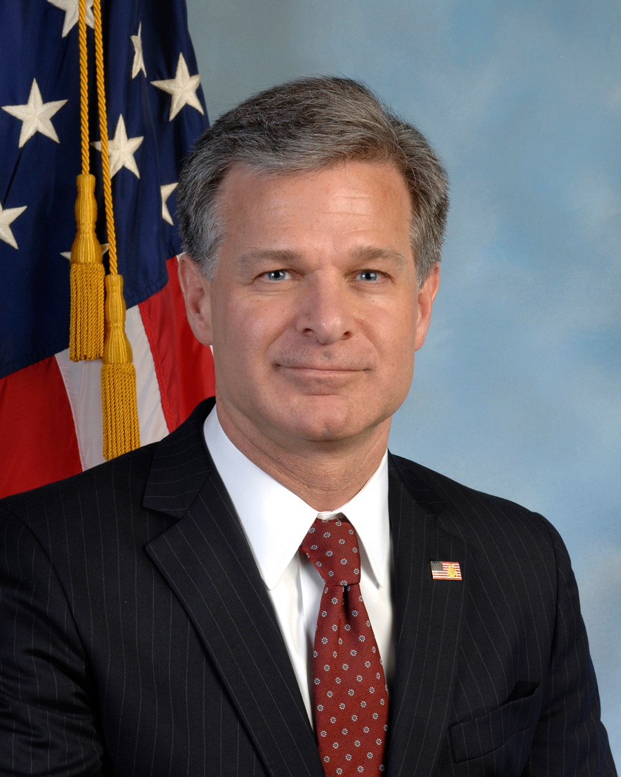 FBI's tweet photo. Tune in to hear #FBI Director Wray's remarks at  the Vanderbilt Summit on Modern Conflict and Emerging Threats. Click here to learn more and for the livestream information: https://t.co/mpk3qoL97Z https://t.co/2lpTthxLVt