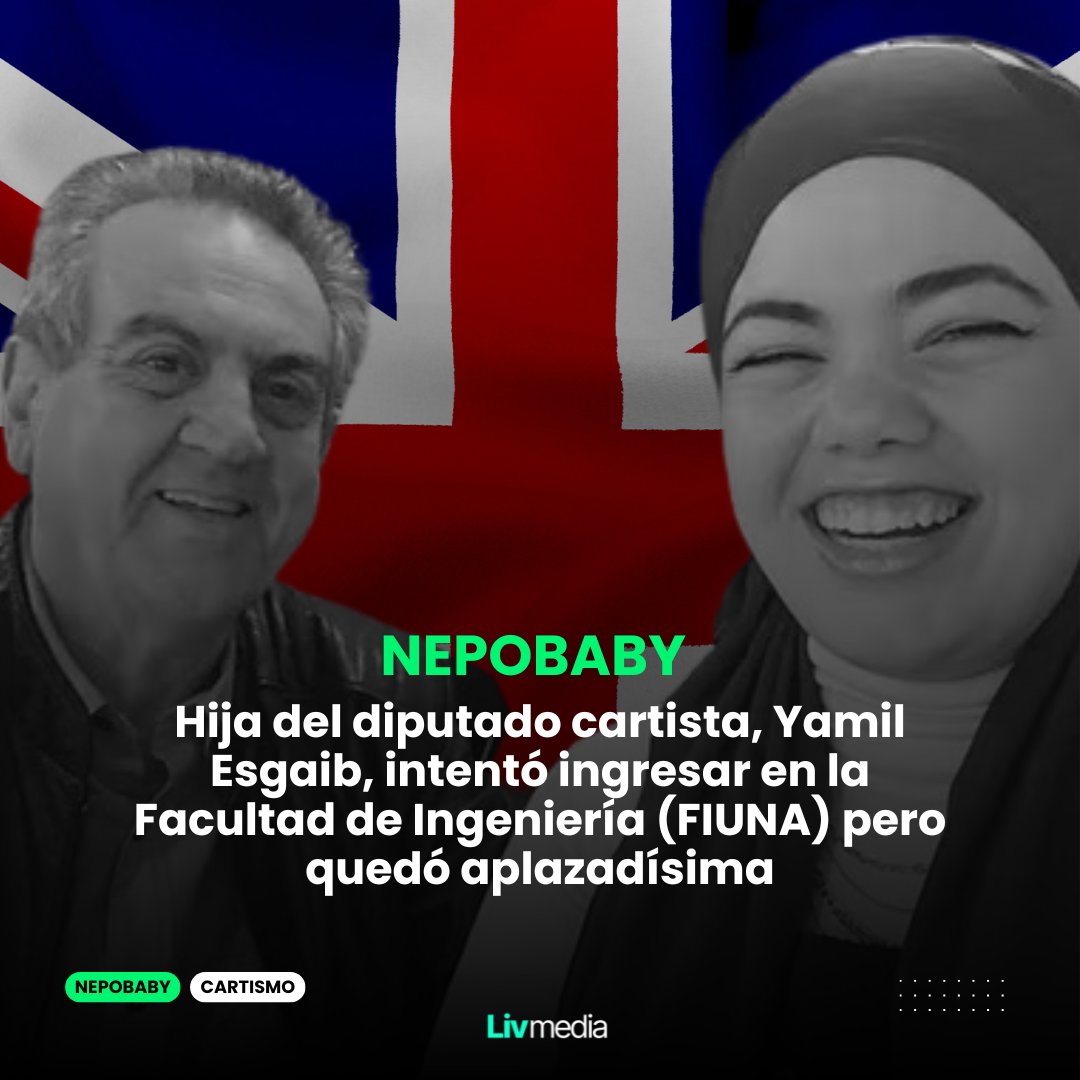 📌  Hablemos de privilegios y "nepobabies": El diputado Yamil Esgaib, quien llamó "ãkané" a los estudiantes de la UNA, prefirió omitir que su hija intentó ingresar en la Facultad de Ingeniería (FIUNA) y quedó aplazadísima.

👇