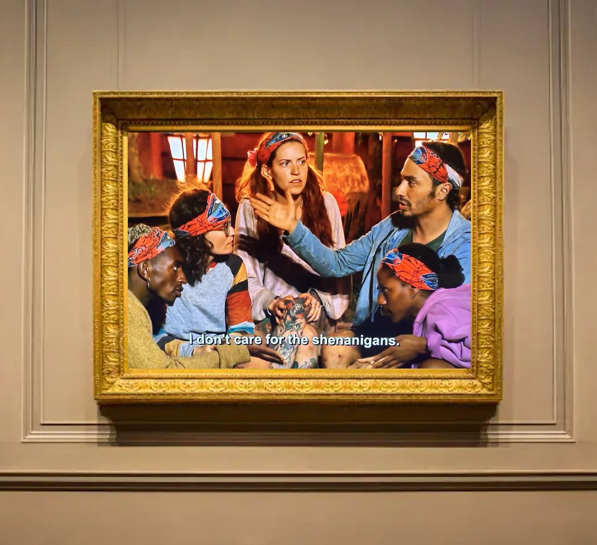 now hanging to the left of the Mona Lisa #survivor46