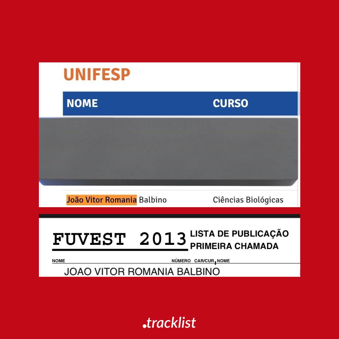 E os fãs do Jão que descobriram as aprovações do cantor no vestibular? 🗣️

Segundo a lista, o artista passou em Ciências Biológicas (UNIFESP), Publicidade (USP), Midialogia (UNICAMP) e Design (UNESP).