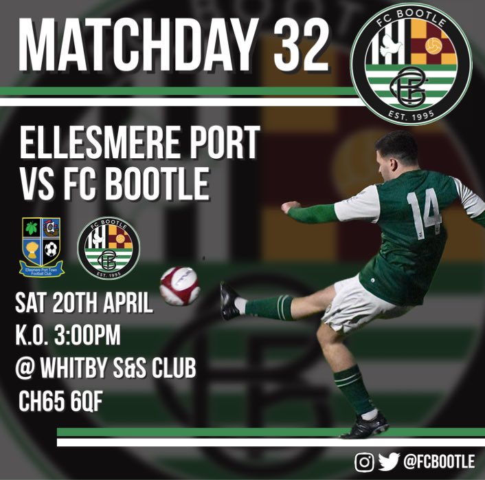 Next match… Back in action this weekend as we face @eptfc away from home. Come down and support the lads 💚💚