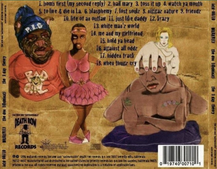 This was a Tupac album cover. It featured p diddy in a dress 👀
