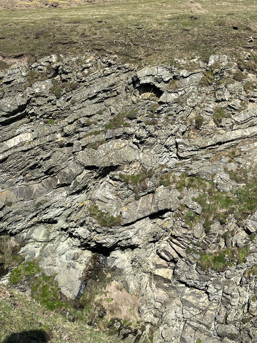 Anglesey Day 2 - Hummocky cross stratification seen at Porth Dafach and so many folds !!