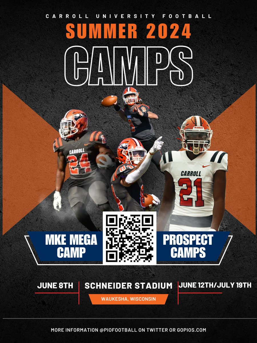 🚨THE TIME IS NOW🚨 High school student-athletes entering grades 9th-12th. Gain exposure and learn the skills needed to get to the next level. Sign-up link below ⬇️ linktr.ee/carrollfootball