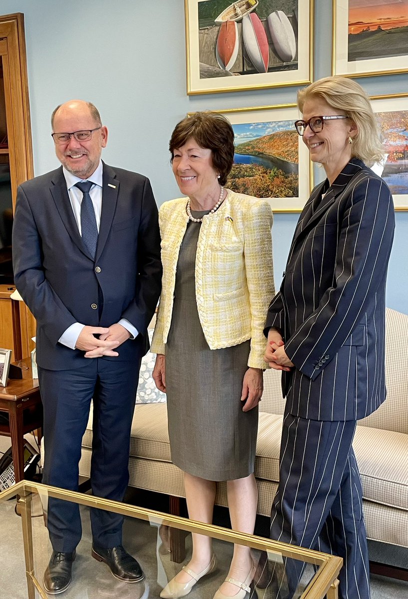 Thank you @SenatorCollins and @SenAmyKlobuchar for great meetings today with 🇸🇪 Minister for Finance @ElisabethSvan about continued support to Ukraine.