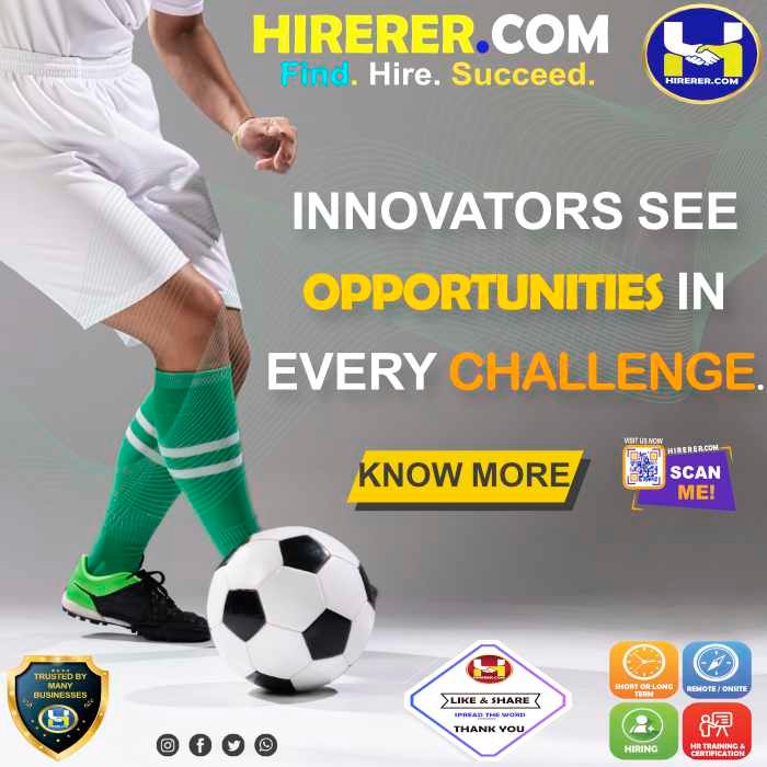 Innovators see opportunities in every challenge. 🌄 #OpportunitySeekers #InnovateChallenges

Visit hiring.hirerer.com to know more

#FunkyAndFabulous #FunAndFunky #WackyWorld #CrazyCreativity #SillySquad #PlayfulPositivity #rentahr #OutOfJob #Hirerer #iHRAssist #smartlyhr