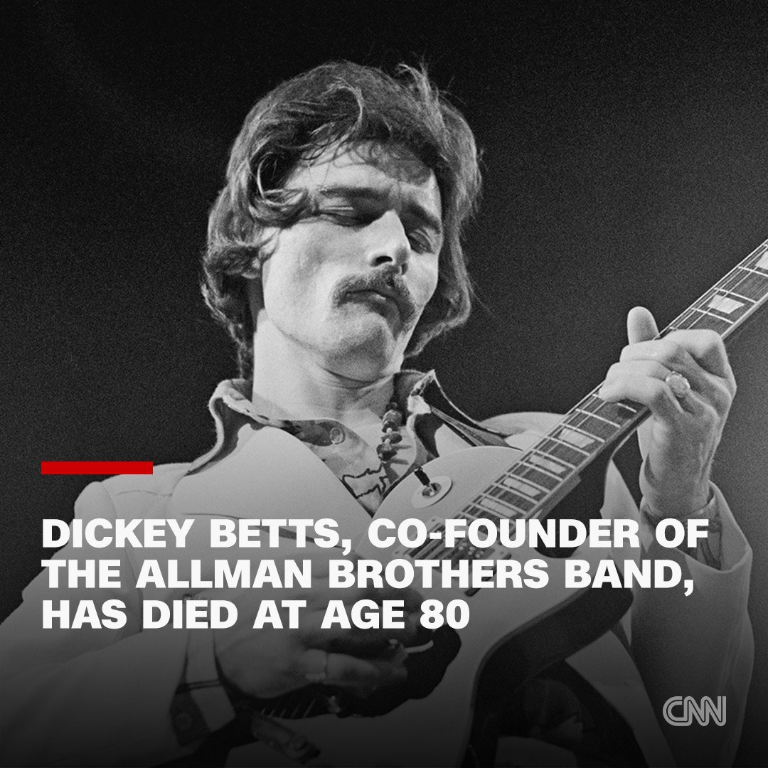 Dickey Betts, a guitarist and co-founder of the Allman Brothers Band, has died at age 80. He helped define Southern rock and wrote the group's biggest hit, 'Ramblin' Man.' cnn.it/3xIXHep