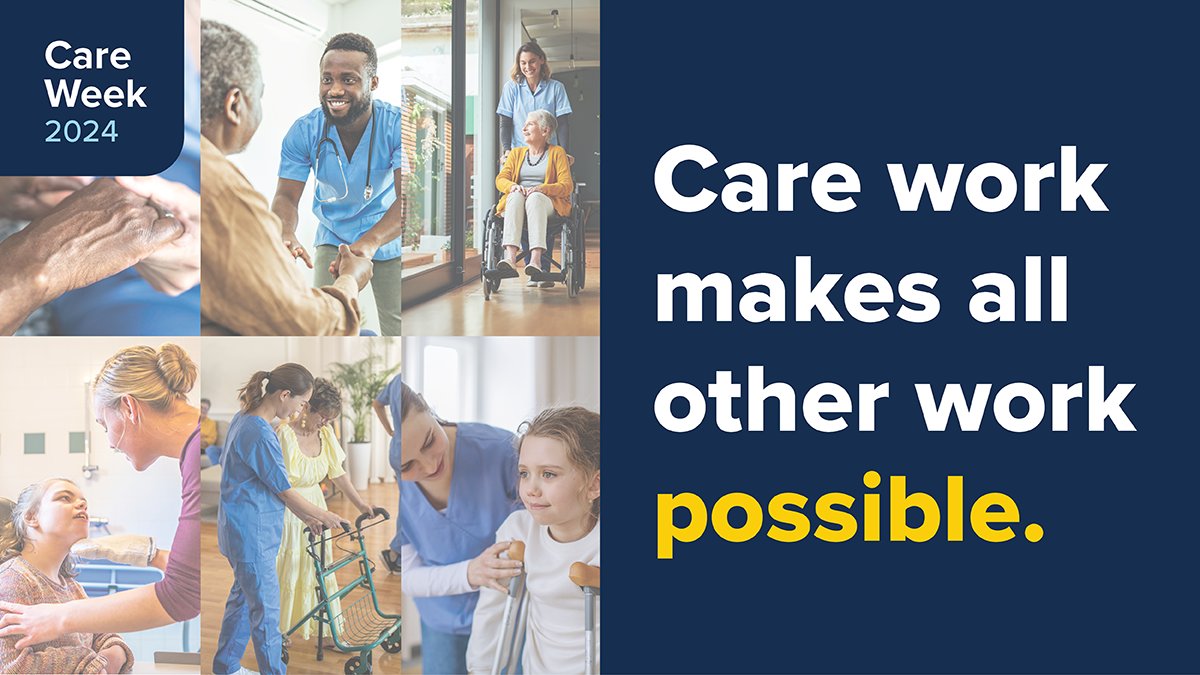 Care work is essential. We recognize & honor the people who provide care, whether to a child, a senior, or someone with a disability. SEIU supports care for America’s families & believes everyone deserves access to essential quality care and support! #CareWeek