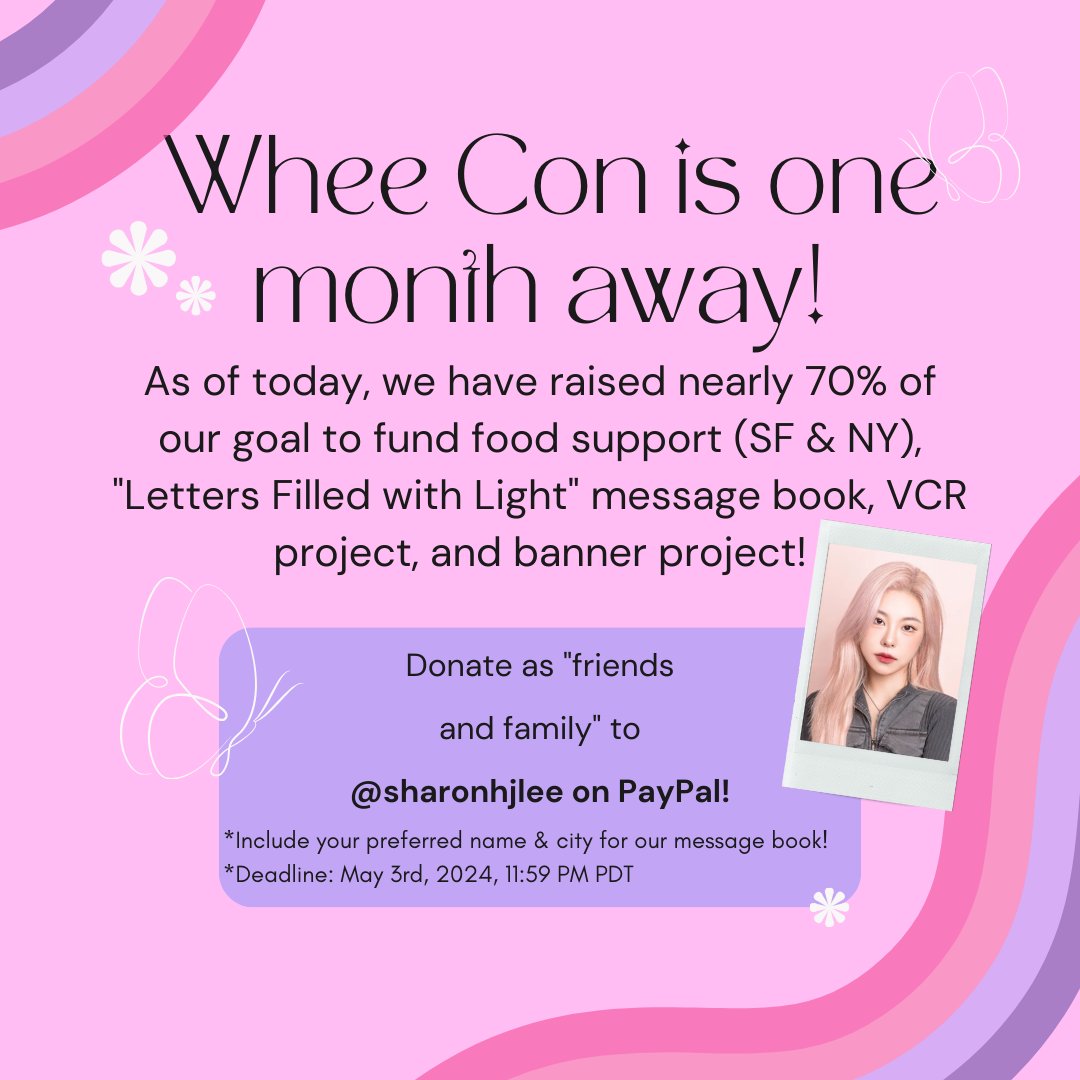usa_mooble's tweet photo. We're making strides! With about 70% of our goal, we're getting that last stretch by hosting a giveaway!🌸

Thanks to the lovely Moos who donated to make this possible!🥰

🏷️#MAMAMOO #마마무 #WHEEIN #휘인 #WheeIn_1ST_WORLD_TOUR #WHEE_IN_THE_MOOD #WHEEinthemood #WHEEINWorldTour https://t.co/0QMy08kNhM