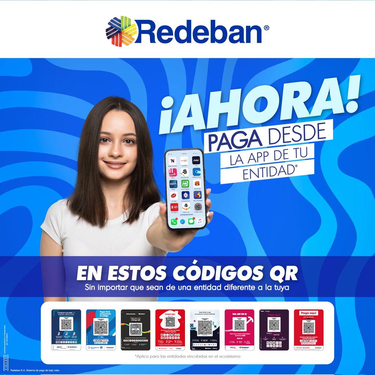 RedebanM's tweet photo. Facilita tus transacciones y aumenta tus ventas con los códigos QR interoperables. Podrás recibir pagos de tus clientes desde la App de cualquier entidad habilitada de manera inmediata 📲💼.
#Redeban #PagoSinContacto #innovaciónfinanciera https://t.co/nuafEcZqui
