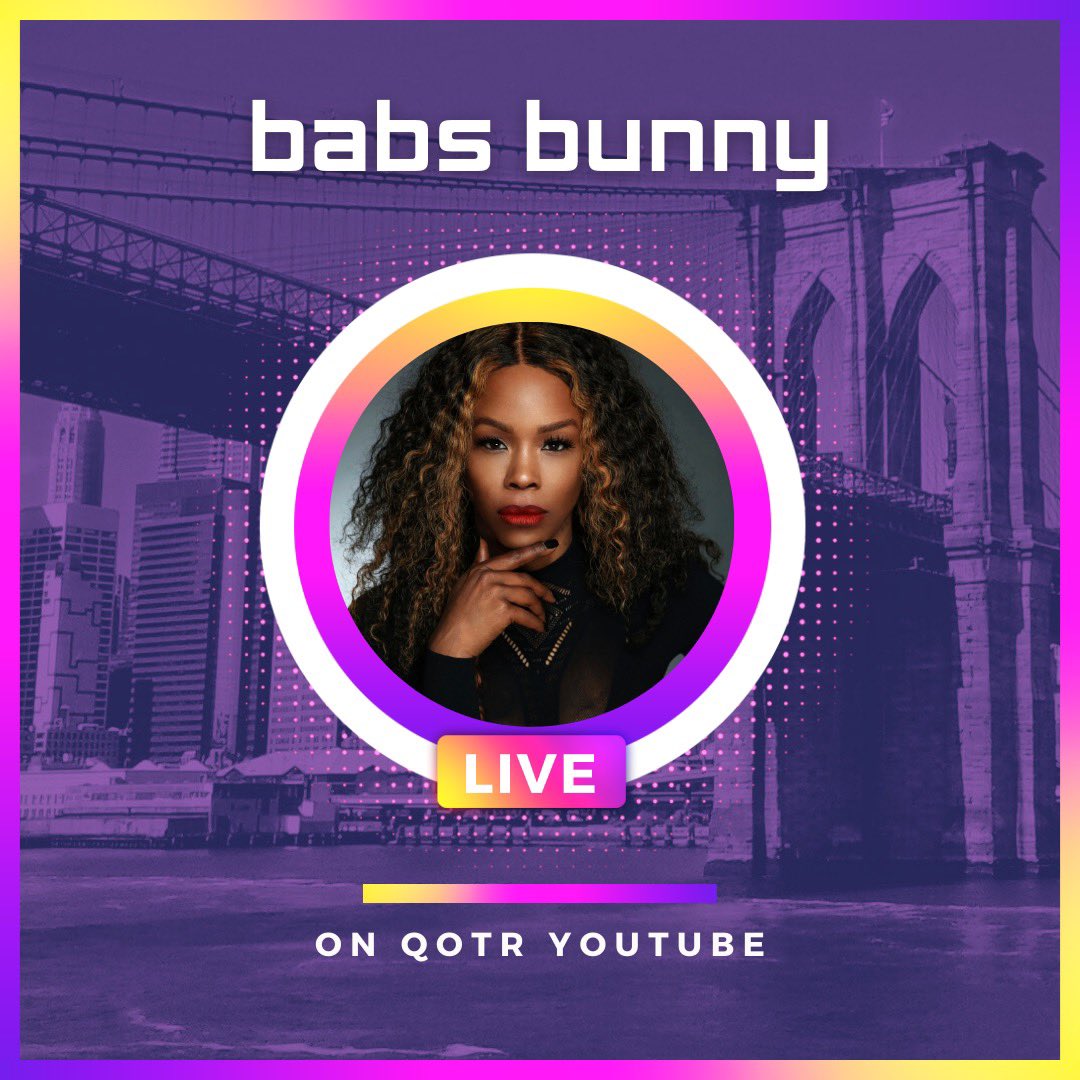 🗣️ Babs Bunny is taking over QOTR YouTube with live shows a few times a week!  

🎥 Want to be part of the action? Drop your questions for Babs, suggest topics or name your dream battle rap guests! #QOTR #BattleRap 

Subscribe & tap the 🔔 youtube.com/@queenoftherin…