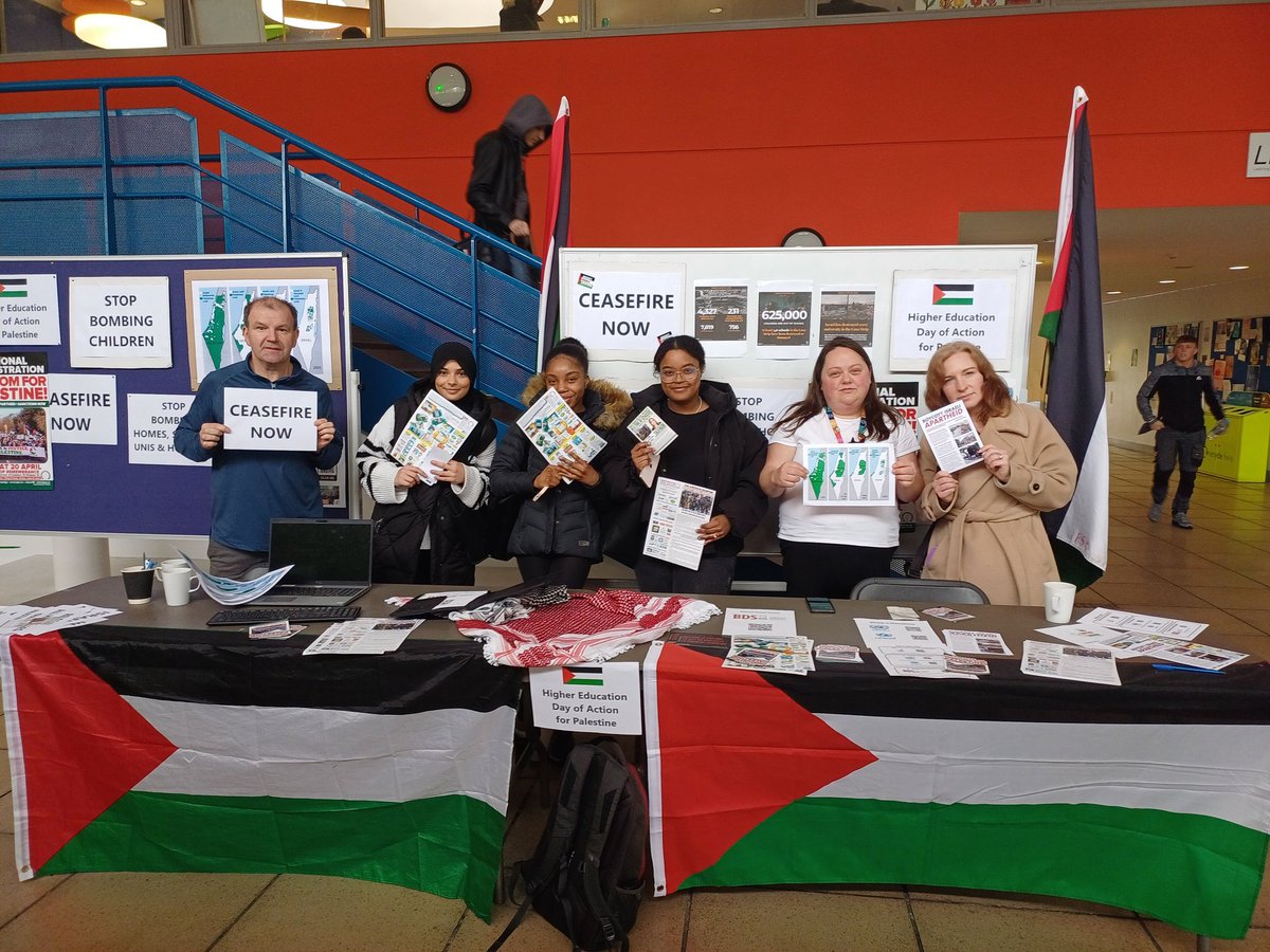 National Higher Education Day of Action for Palestine @WeAreTUDublin Blanchardstown Campus Staff and Students call for #CeasefireNOW #SanctionIsrael #BDS @ipsc @tudublinsu