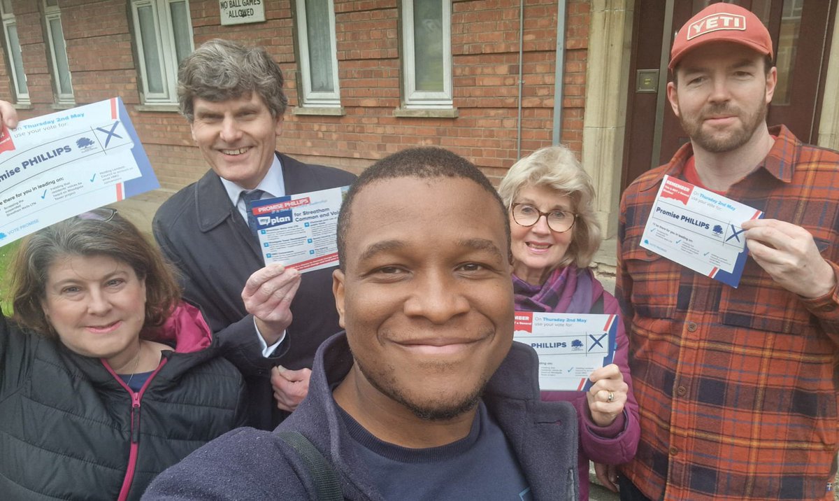 Another great doorstep reception tonight for @Conservatives candidate, @PromJPhillips, in @lambeth_council Streatham Common&Vale ward by election Promise's 6-point plan is chiming well with v many residents who see the need for new & visible leadership in the ward Vote Promise