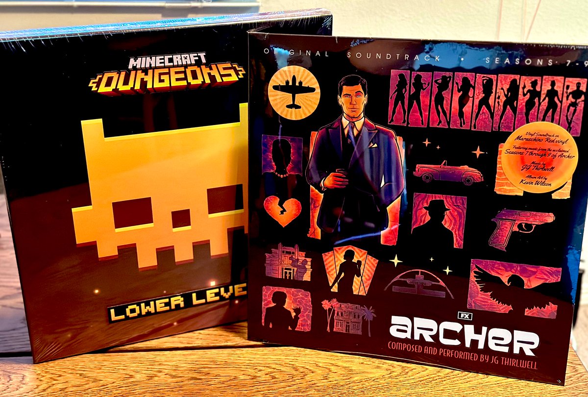 And that’s how you get vinyls! Thanks @iam8bit! Felt like these releases took a few seasons but I’m glad to finally have them available to spin! @jgthirlwell #Archer #Minecraft #vinylrecords