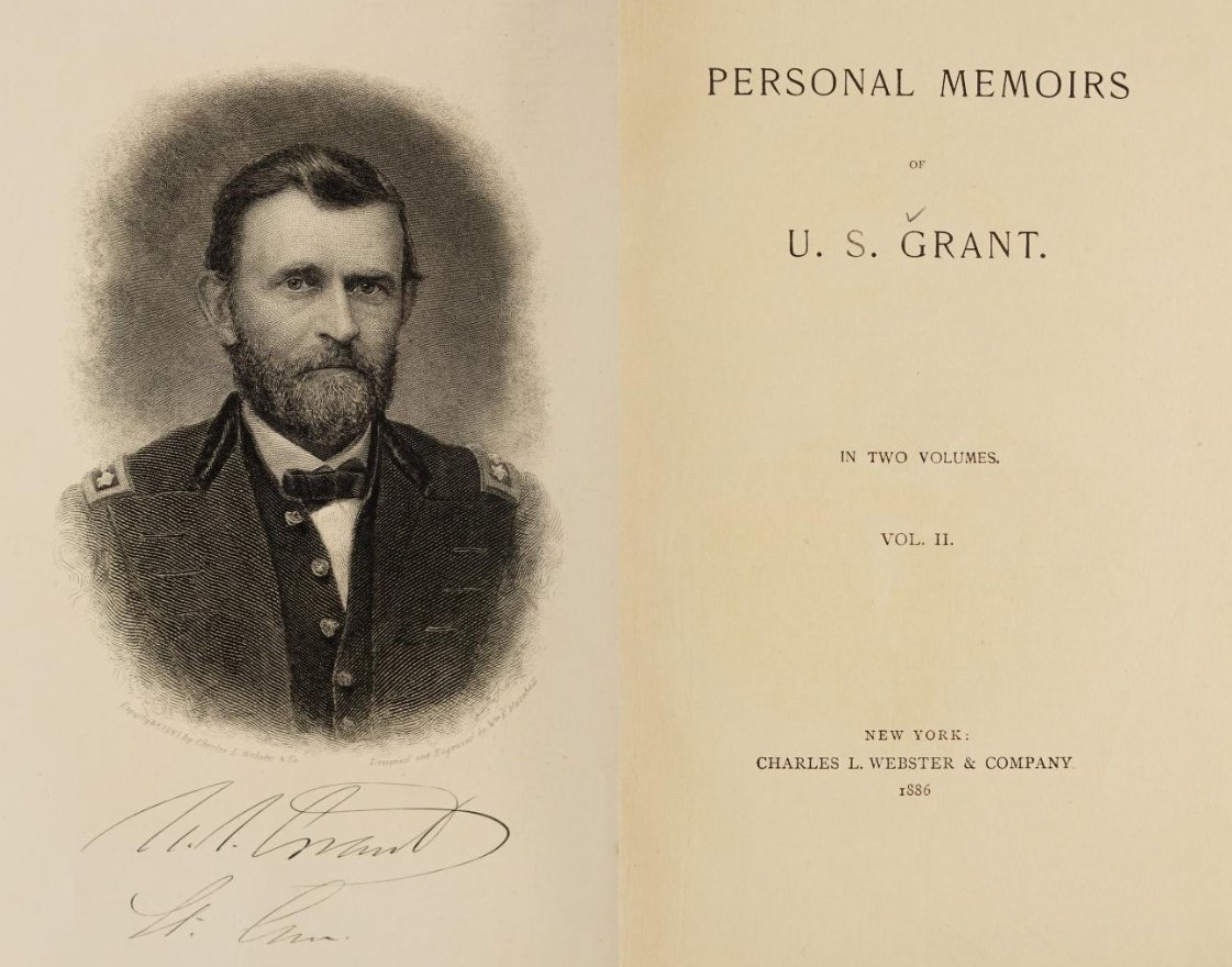 Personal memoirs of U.S. Grant 📗 I archive.org/details/person… 📗 II archive.org/details/person…