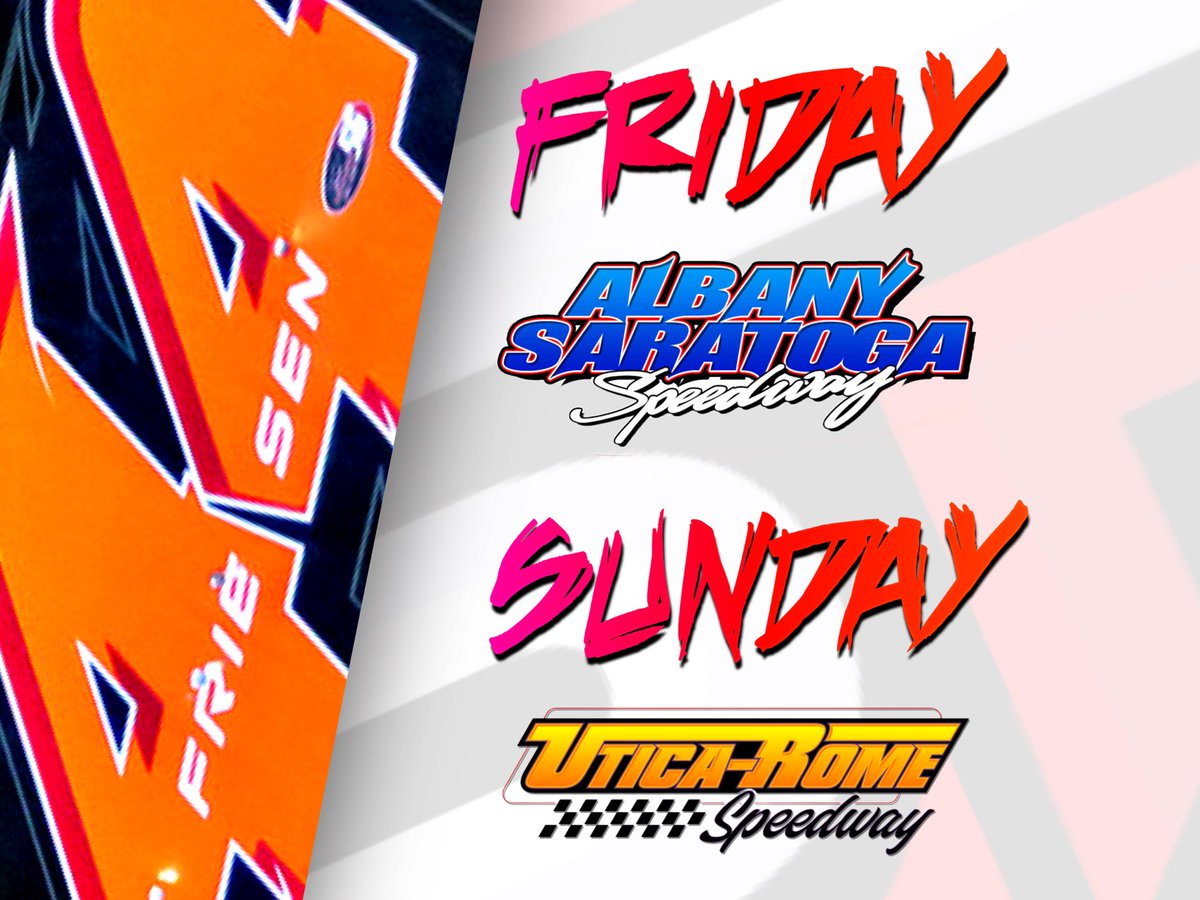𝗪𝗘𝗘𝗞𝗘𝗡𝗗 𝗦𝗖𝗛𝗘𝗗𝗨𝗟𝗘 Friday - @AS_Speedway Sunday - @UR_Speedway