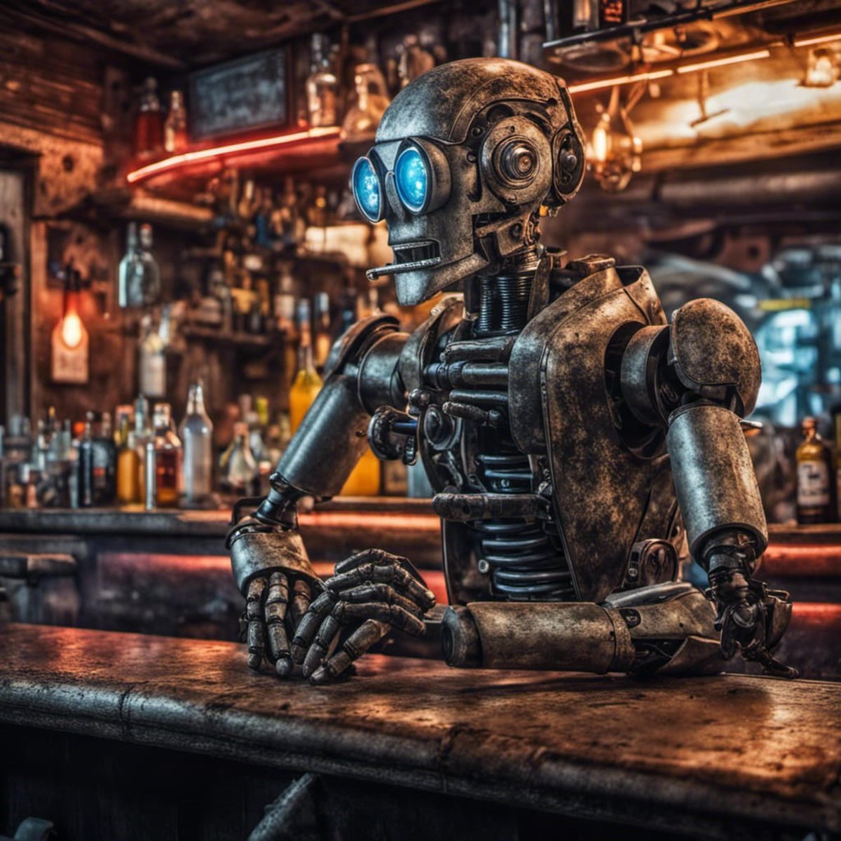 A cowboy walked into a bar and there was a robot bartender. The robot asked, 'What will you have?' The cowboy said, 'A beer.' The robot handed the cowboy the coldest beer he's ever had and asked, 'What's your IQ?' The cowboy said, '168.' The robot then proceeded to talk…