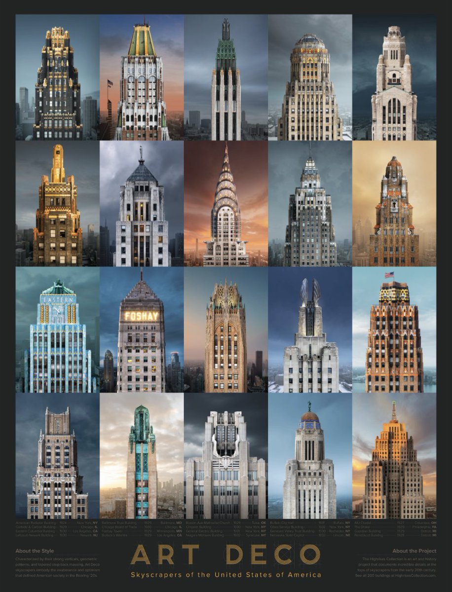 Working on an Art Deco poster. Which buildings did I miss?