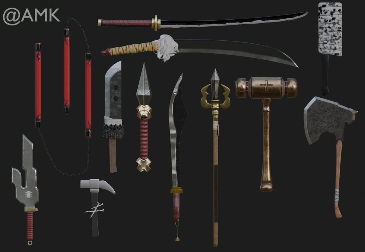 Hi, I've made some JJK Cursed Swords ☻ 

#Roblox #Robloxdev #RobloxDevs #Blender #3D #gamedev #3DModel #SubstancePainter #JujutsuKaisen