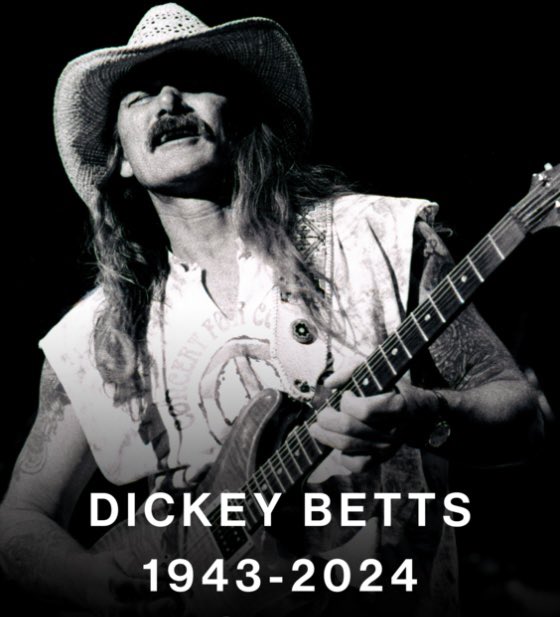 #AllmanBrothers #RIPDickeyBetts #DickeyBetts
Founding member of the Allman Brothers Band. What else needs to be said? RIP brother.