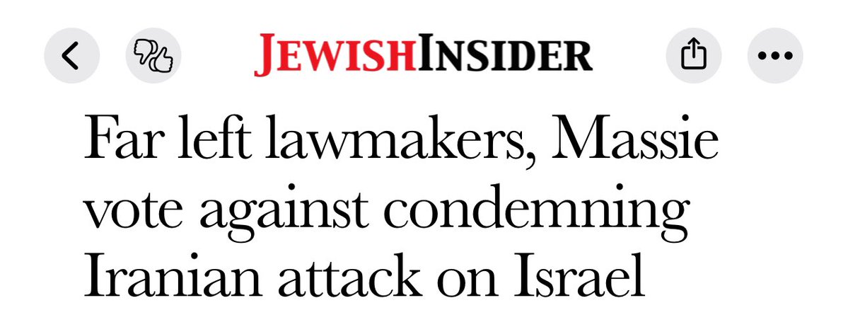 I sincerely thought I'd never witness members of my party refuse to condemn Iran—one of the world's leading terrorism sponsors—after launching hundreds of drones against our special ally, Israel. No words.