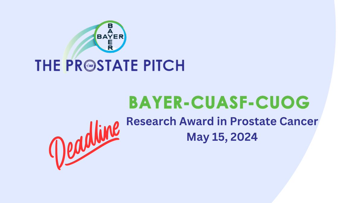With this award, we hope to further research in Prostate Cancer to improve the lives of Canadian men who are affected by this condition. DEADLINE: MAY 15, 2024 FOR MORE INFO AND TO APPLY TODAY: cuasf.org/grants/