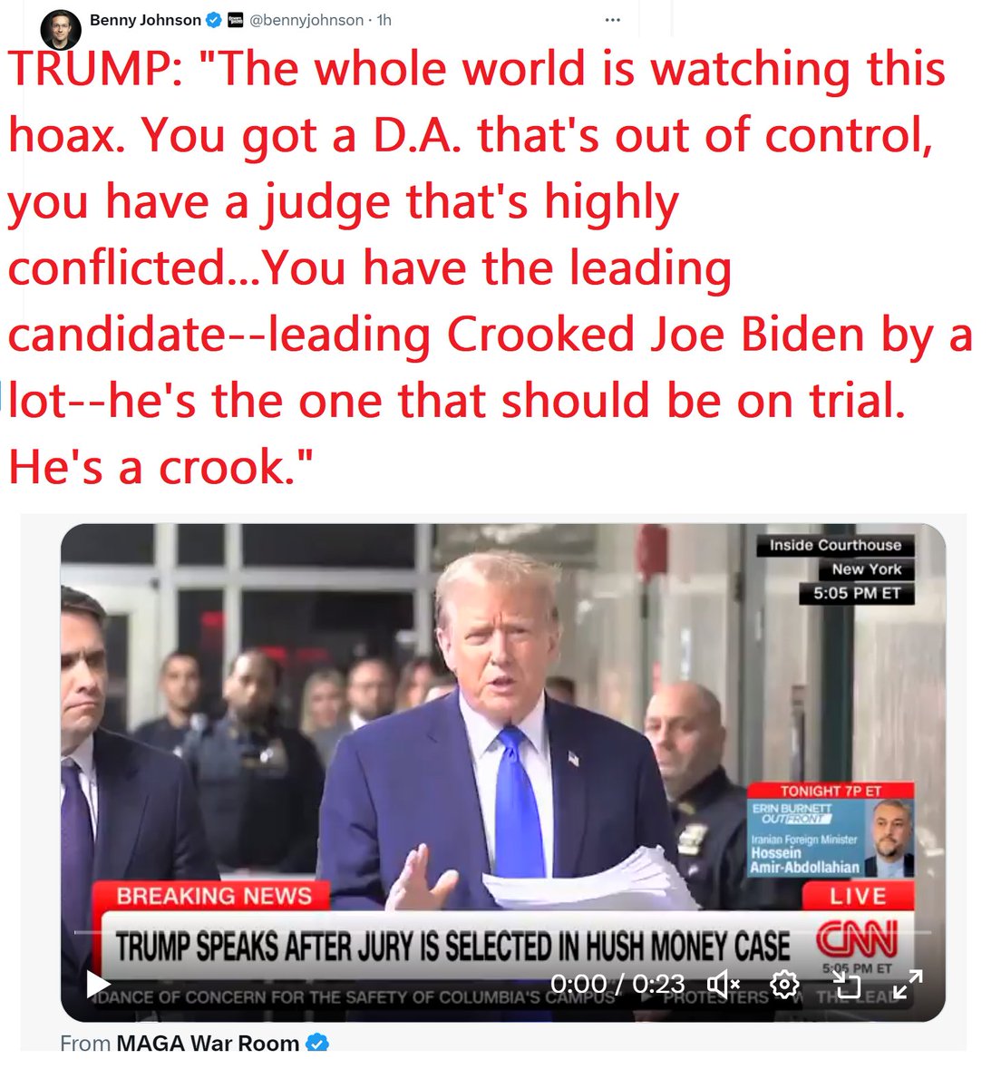 🇺🇸❤️PATRIOT FOLLOW TRAIN❤️🇺🇸 🇺🇸❤️HAPPY THURSDAY EVENING !❤️🇺🇸 🇺🇸❤️DROP YOUR HANDLES ❤️🇺🇸 🇺🇸❤️FOLLOW OTHER PATRIOTS❤️🇺🇸 🔥❤️LIKE & RETWEET IFBAP❤️🔥 🇺🇸❤️PRAY FOR TRUMP❤️🇺🇸 TRUMP: 'The whole world is watching this hoax. You got a D.A. that's out of control, you have a judge