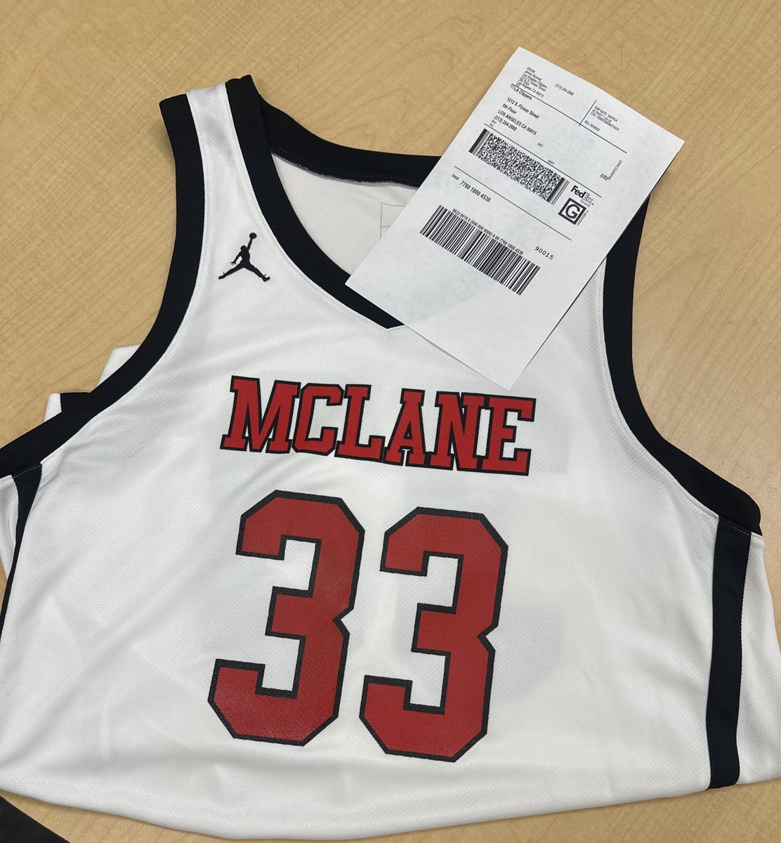 MHS #33 is headed to LA to be put up in the new Intuit Dome as part of the LA Clippers High School Jersey Project