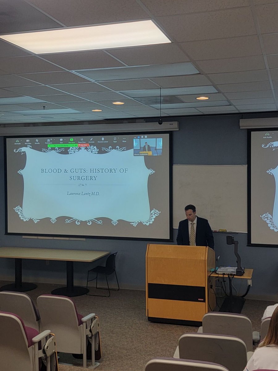 Great talk by Dr. Laurence Lentz one of our SCC fellows on some interesting history of surgical care!