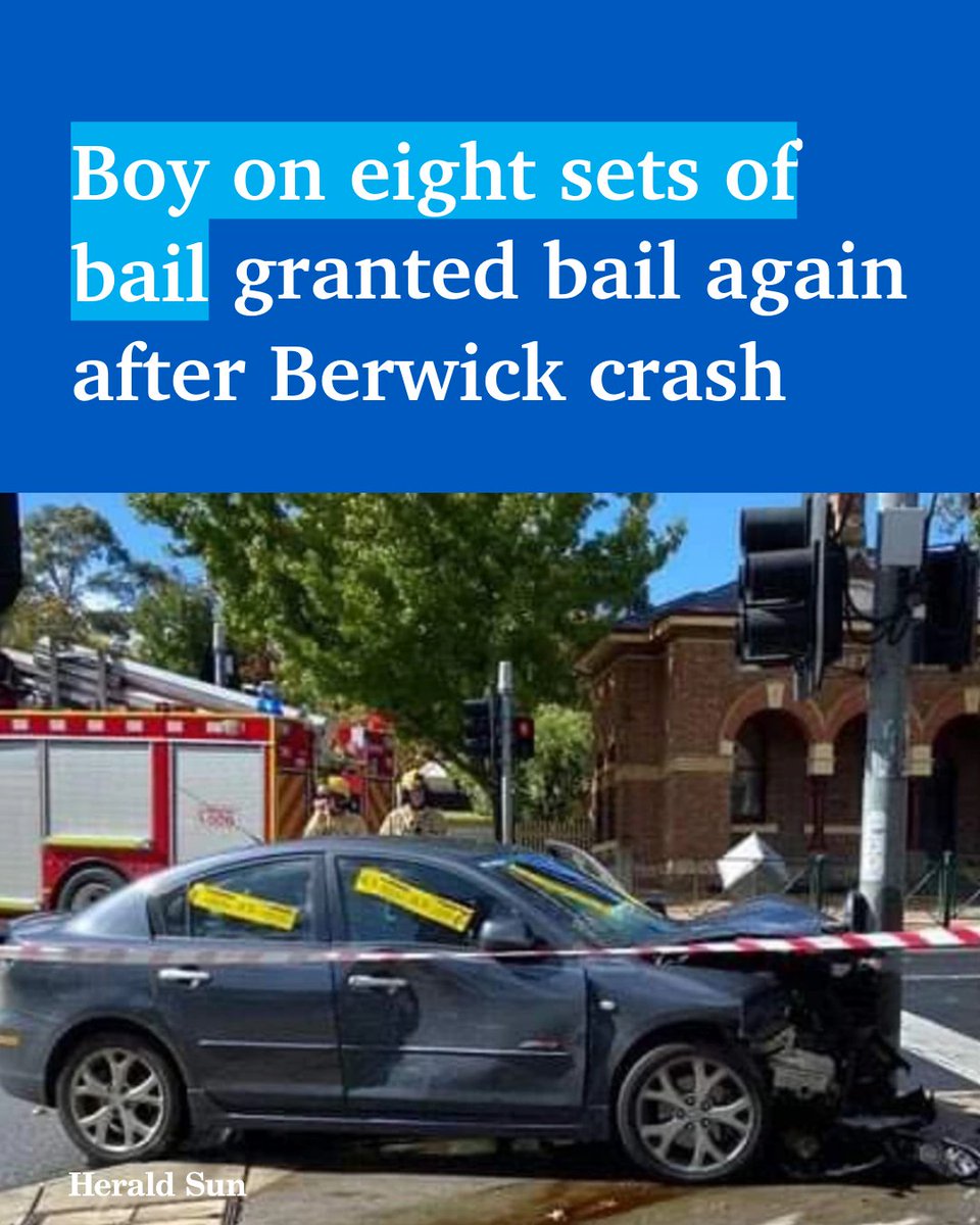 A boy who was allegedly joy-riding with mates when he crashed a stolen car into a car with a mum and two kids inside had been released from custody one day earlier > bit.ly/3Jljxam