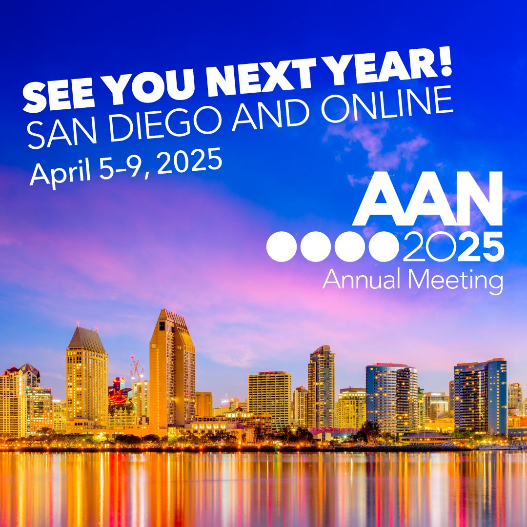 It has been such a wonderful week. Thank you for joining us for the best neurology meeting of the year. Let's begin the countdown until #AANAM in sunny California! 🌞