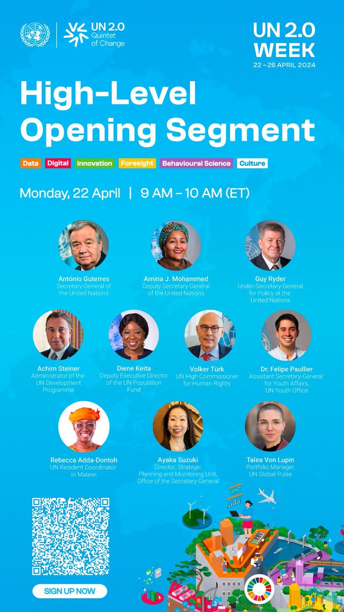 UN 2.0 Week is coming up – and we invite you to be a part of it!

Open to everyone, the UN 2.0 virtual-series features inspiring panel discussions and best-practice sharing dialogues, featuring a stellar line-up of keynote speakers

un-two-zero-week.org/events