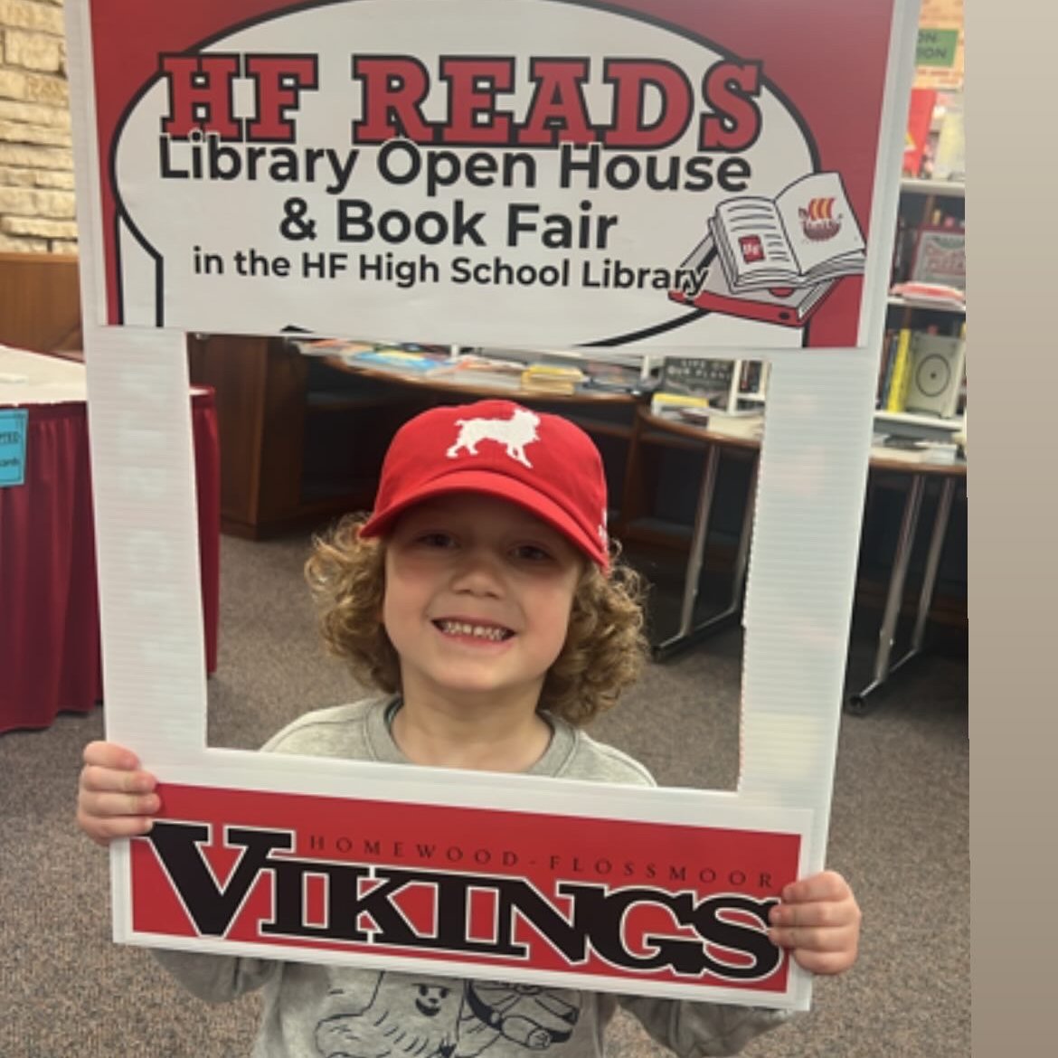 Our Book Fair Open House is happening in the Library: We're here until 8, bring the whole family! #WeAreHF