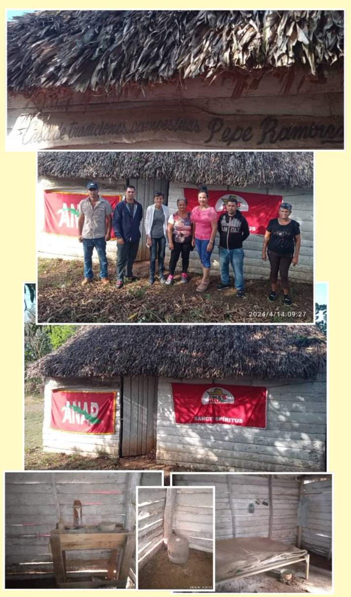 Inauguración de la Casa de Tradiciones Campesinas en la CCS Bienvenido Pardillo de #SanctipíritusEnMarcha dando cumplimiento a una de las actividades comprometidas en saludo al Aniversario 65 de la Firma de la Ley de Reforma Agraria. #AnapSanctiSpíritus #YayaboEn510
