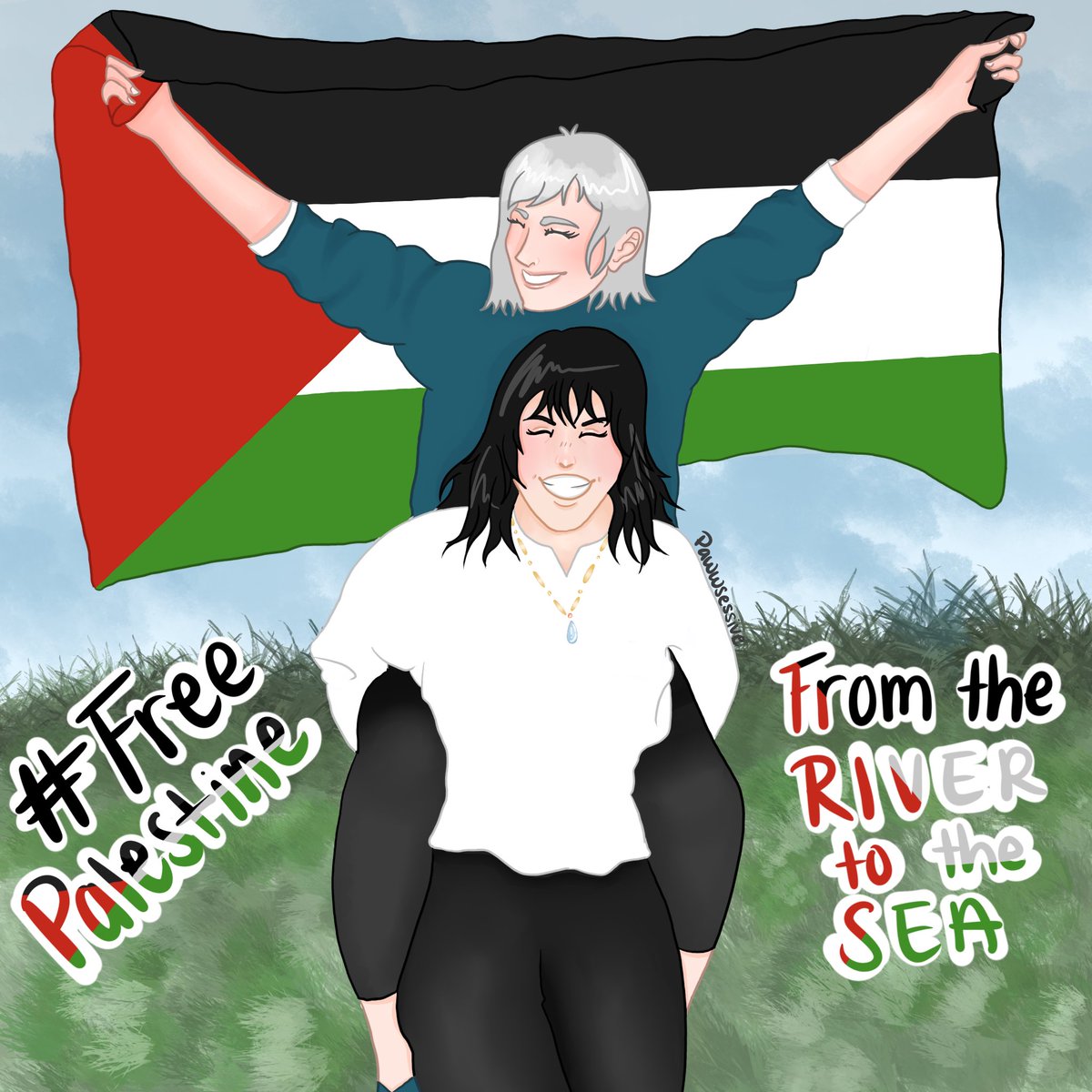 sophie and howl stand with palestine!! 🍉 #freepalestine #howlsmovingcastle