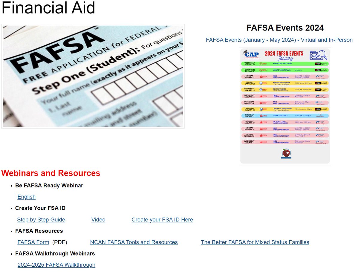 It’s FAFSA Week of Action! Seniors have you completed your FAFSA? Visit the Financial Aid Section of our Student Services website to get the resources & help you need to access financial aid for your post secondary plans! Visit studentservices.dadeschools.net/#!/fullWidth/9… #YourBestChoiceMDCPS @MDCPS