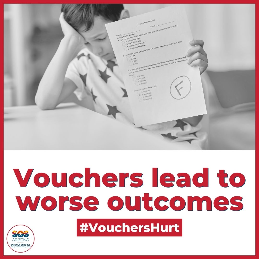 📉 ESA #vouchers lead to WORSE academic performance across the US. In AZ, vouchers are propping up subpar strip mall schools with no accredited teachers or real curriculum. #VouchersHurt Read more @ brookings.edu/articles/resea…