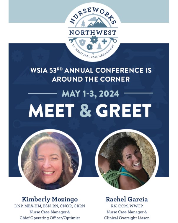 Two weeks to the day 'til we can all put faces to our collaborative efforts and bask in the wealth of knowledge WSIA has planned to share! We look forward to seeing you there. #nurseworksnw #nursecasamagement #washington #laborandindustries #washinngtonlni #wahealth #workerscomp