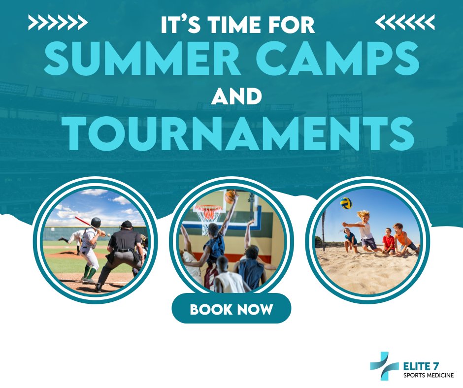 It's almost time for summer camps, tournaments, & so much more! Elite 7 is here to provide on-site medical coverage for all your events. Let us know how we can customize a plan for you & ensure a safe and enjoyable summer season for your athletes!
#e7advantage #elite7 #e7sm