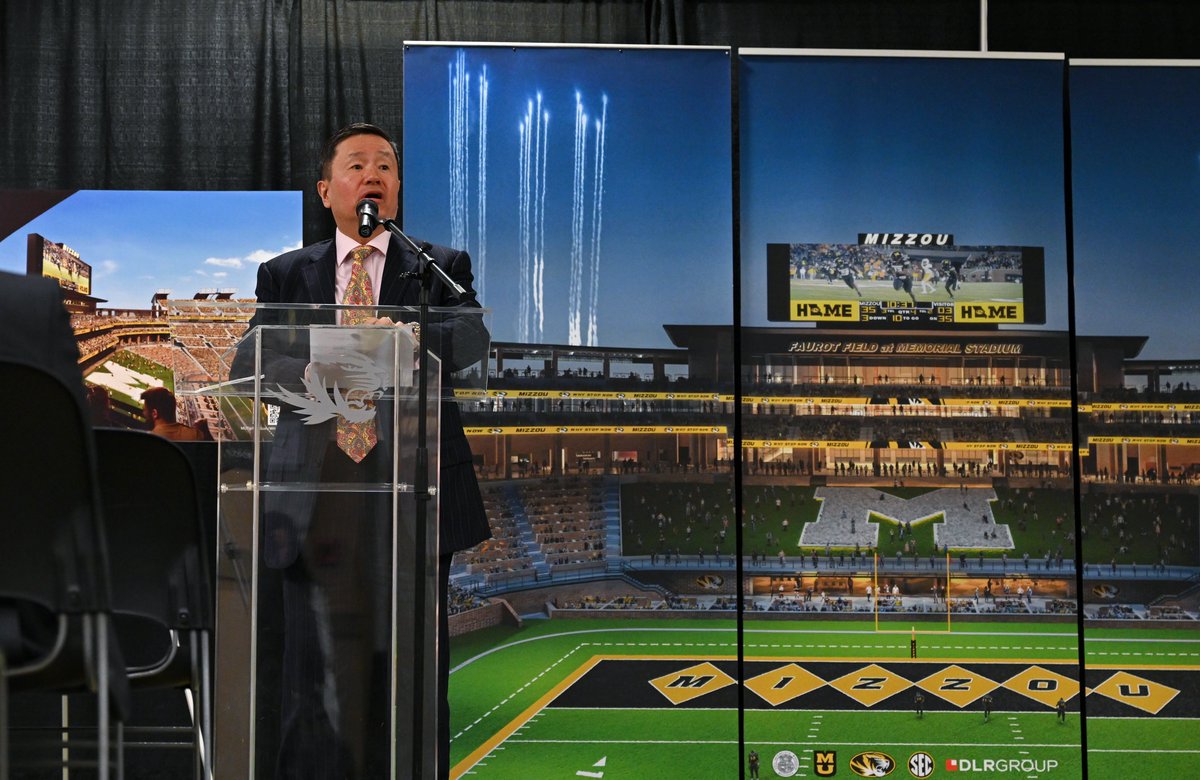 📸 Renovation renderings for Memorial Stadium are unveiled on Thursday in Rolla, Mo. The space is expected to be finished in 2026. For @CoMissourian / @CoMoSports