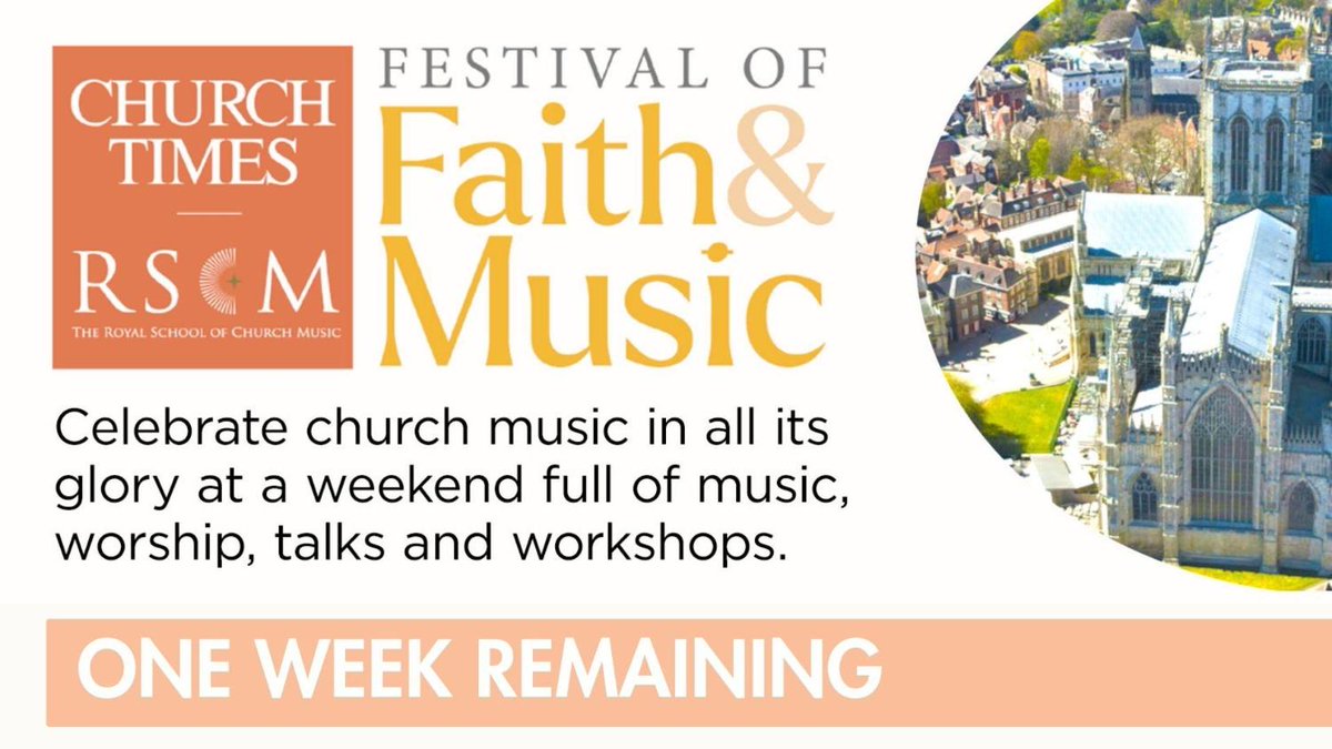 ONE WEEK REMAINING Book your tickets for York or book livestreaming tickets @RSCMcentre @CottrellStephen @RoxannaPanufnik @JoForbesLE @Vicky_ljohnson @ALEstrangeMusic @eborsingers @nriddle @aspreypeter @RJSYork @tom_daggett @ruffertim1 @PeterAiers faithandmusic.hymnsam.co.uk