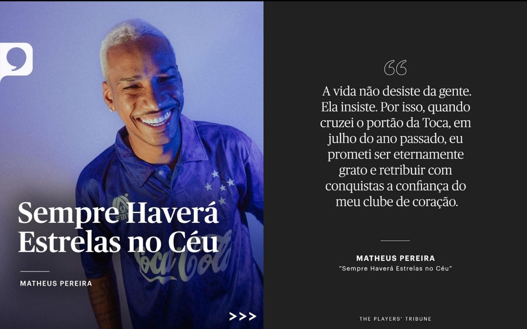 Matheus Pereira é muito Cruzeiro ✨💙