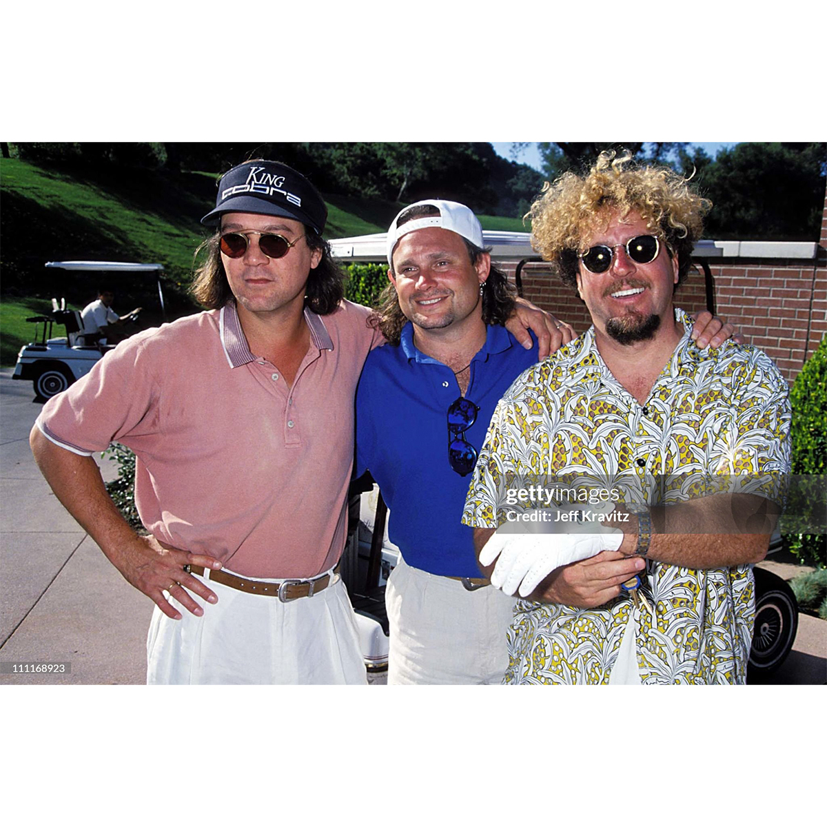 sammyhagar's tweet image. Kari and I back in 1994 at Eddie's charity golf tournament. What an eclectic bunch of folks showed up for this one. I don't even play golf but what a cool event #Golf #BigFun #WackyHairdo #WhatWasIThinking
