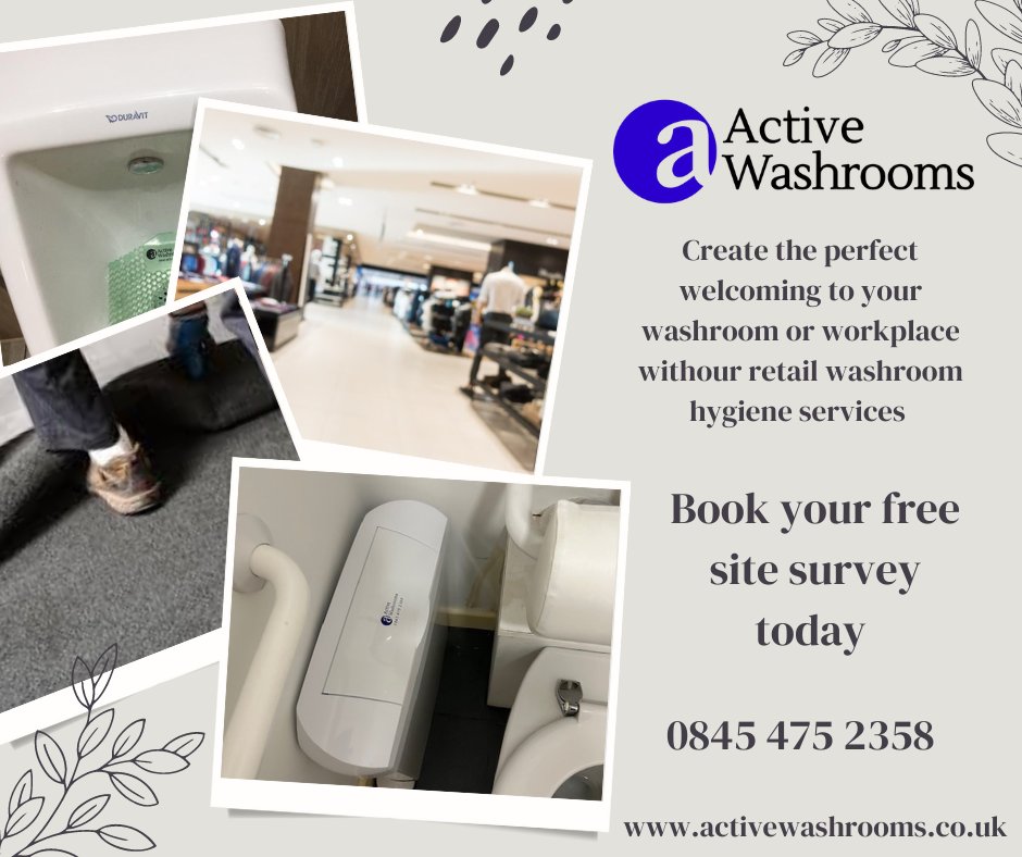 With our comprehensive range of hygiene solutions for your retail premises we have the right solution for you. Get in touch today for a free no obligation quotation 0845 475 2358 activewashrooms.co.uk/products-servi… #retailpremises #washroomsolutions #workplace #leadingtheway #activewashrooms