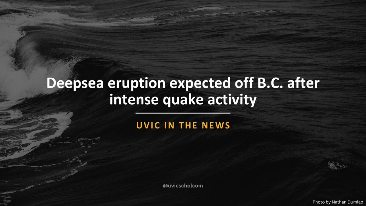 #UVicintheNews: Unique seismic activity predicted off Tofino, B.C. by Dr. Scherwath  & @Ocean_Networks team. Could this deep-sea eruption unlock secrets  of Earth’s crust formation? Read more: onlineacademiccommunity.uvic.ca/scholarlycommu… #EarthScience