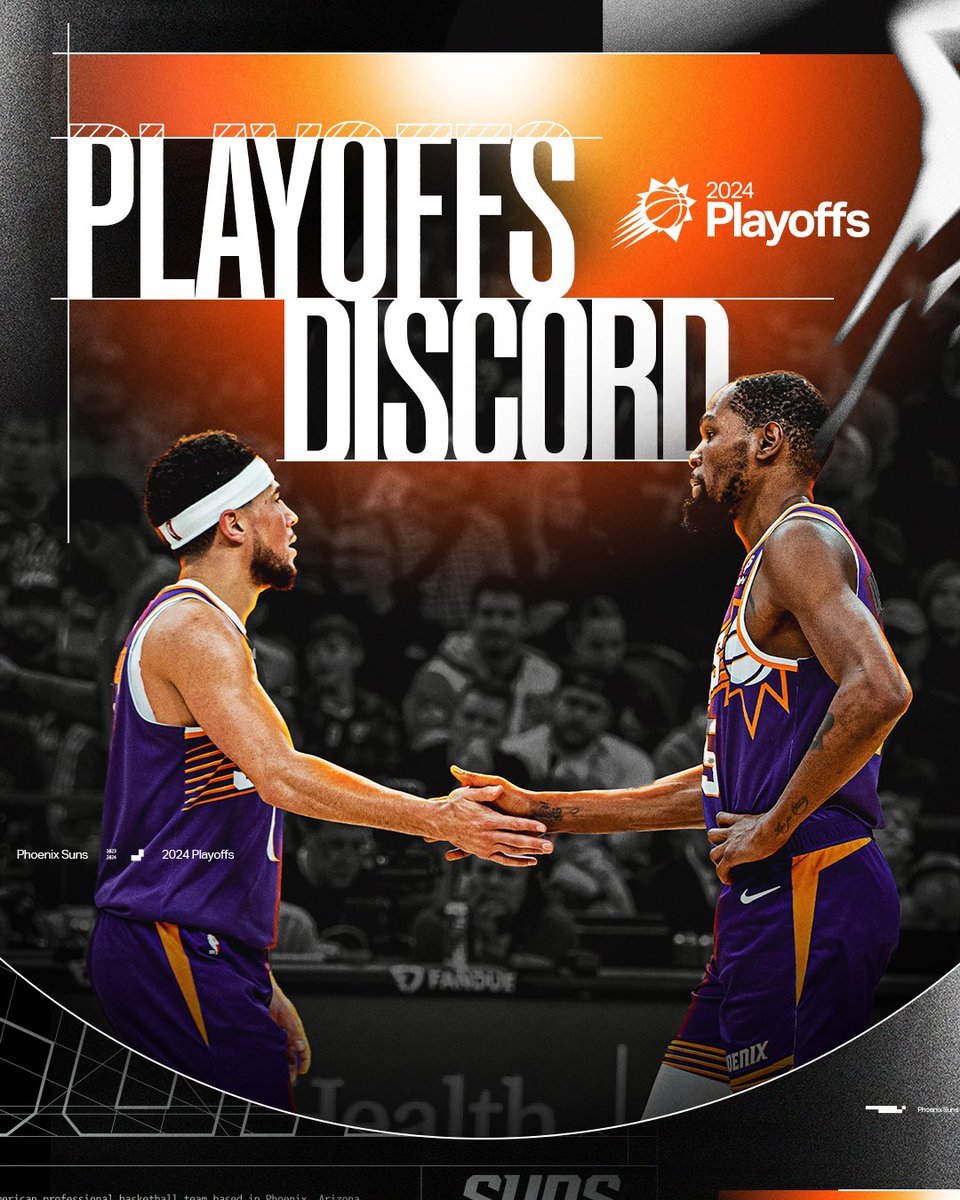 Want to connect with other Suns fans? Join our 2024 Playoffs Discord server for live game chat, location-based connections, exclusive giveaways and more! 📲 bit.ly/3Uori5y